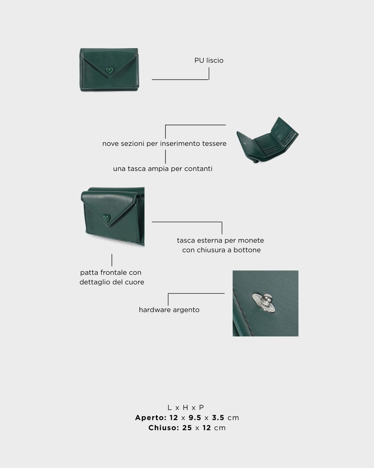 Portafoglio MELROSE  WALLET - PINEWOOD