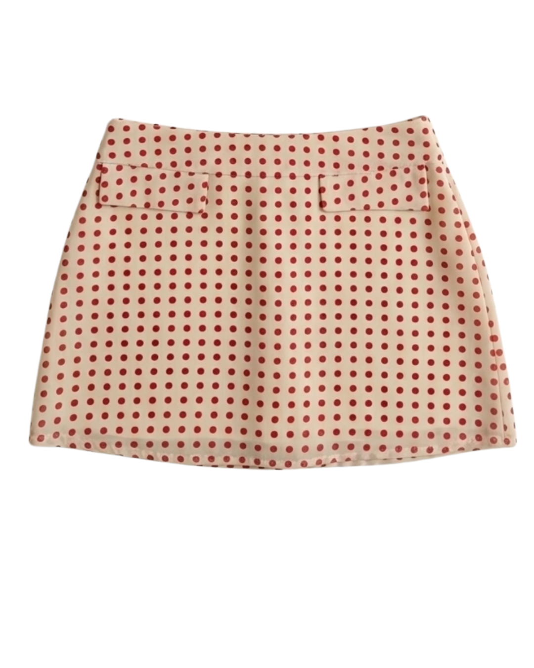 KATE mini skirt - RED POLKA DOTS