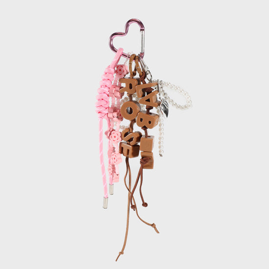 Portachiavi LABEL ROSE BROWN