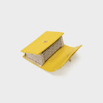 Cartera Evelin de piel sintética - AMARILLA