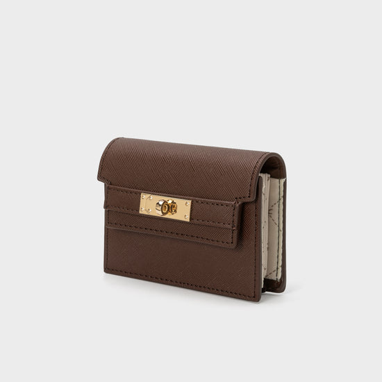 Portafoglio in similpelle EVELIN WALLET - MARRONE