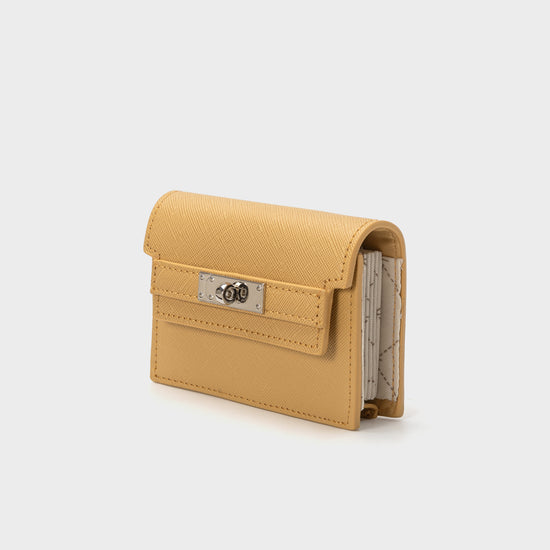 Portafoglio in similpelle EVELIN WALLET - SENAPE