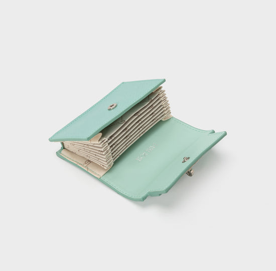 EVELIN WALLET Faux Leather Wallet - AQUA GREEN