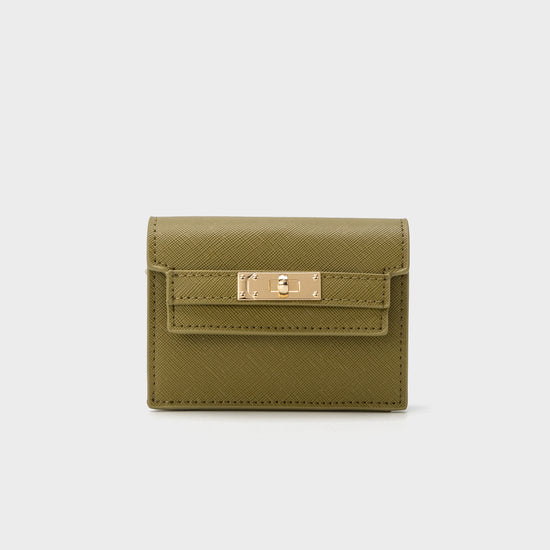 EVELIN WALLET Faux Leather Wallet - GREEN