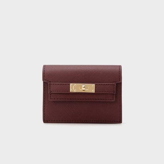 EVELIN WALLET Faux Leather Wallet - WINE