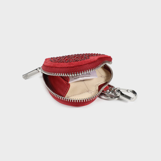 PAIGE HEART WALLET STRASS IN LOVE - SILVER coin purse
