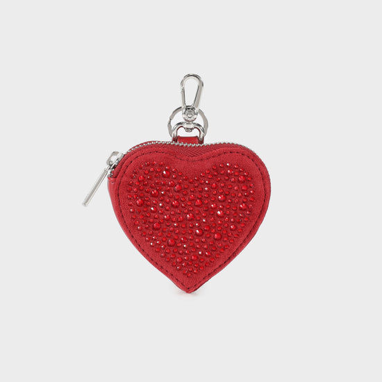 PAIGE HEART WALLET STRASS IN LOVE - SILVER coin purse