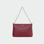 ANNIE genuine leather clutch - RED