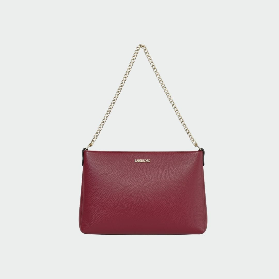 ANNIE genuine leather clutch - RED