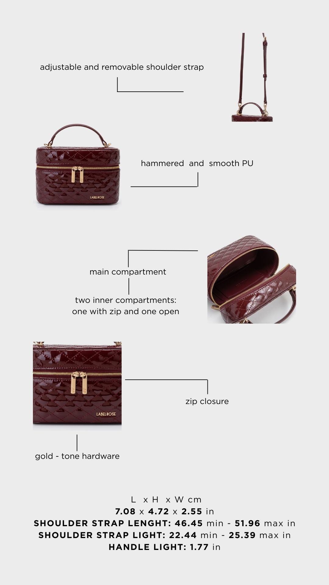 Borsa a mano ROUGE - RED PASSION GOLD