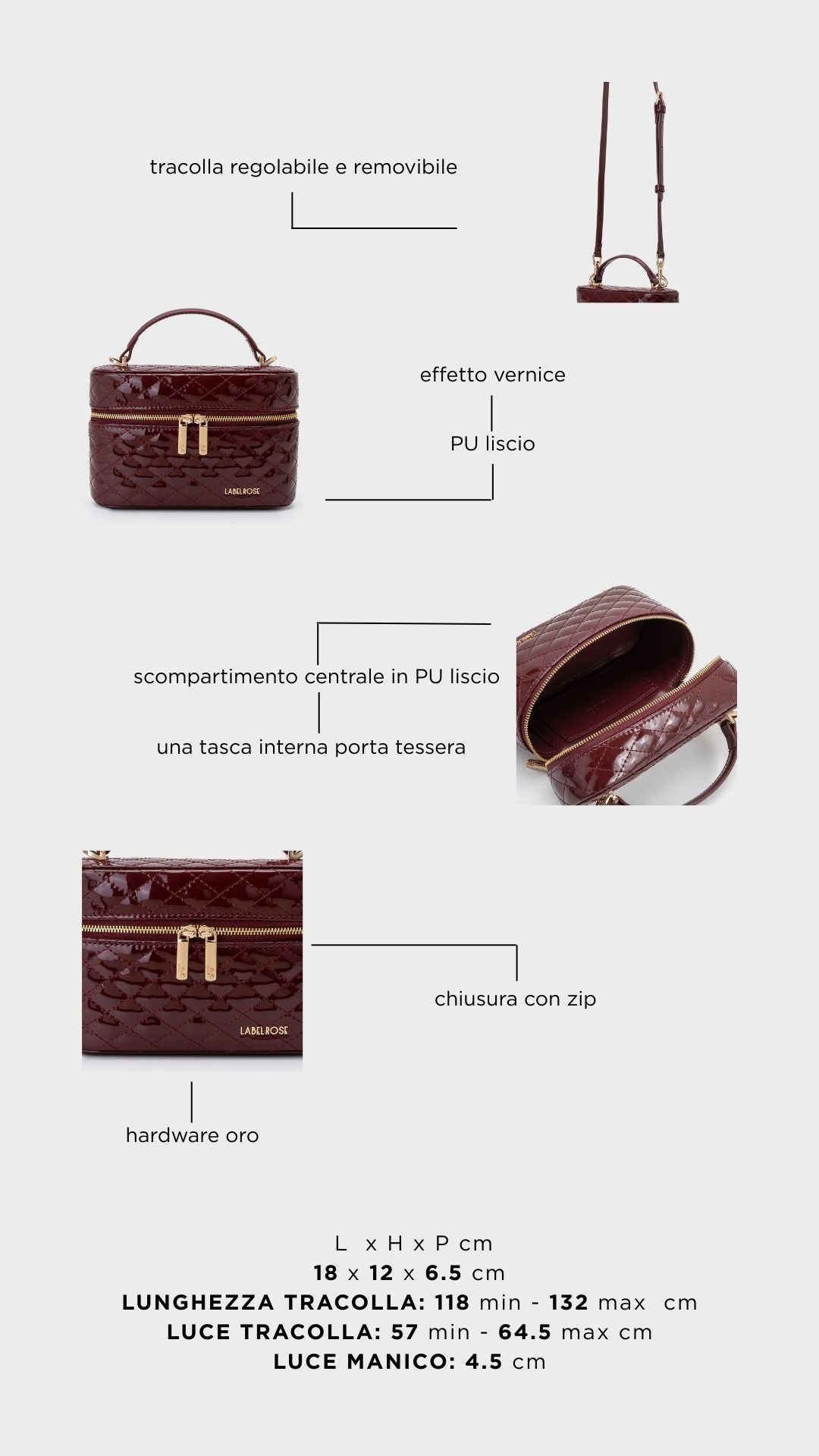 Borsa a mano ROUGE - RED PASSION GOLD