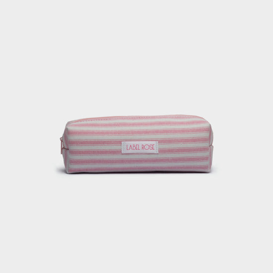 Striped pencil case - PINK