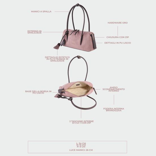Borsa a spalla LIVIA - ROSE