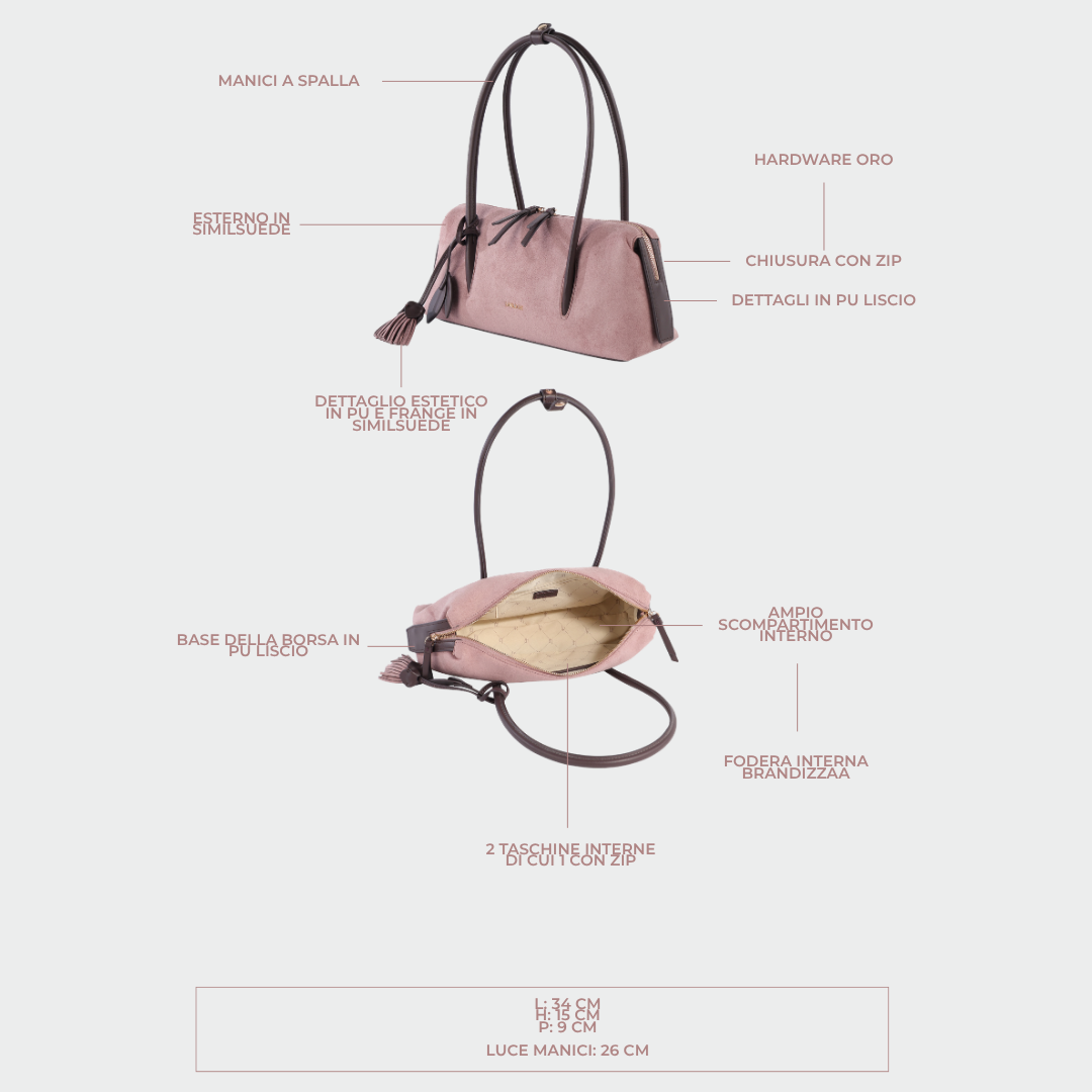 Borsa a spalla LIVIA - ROSE