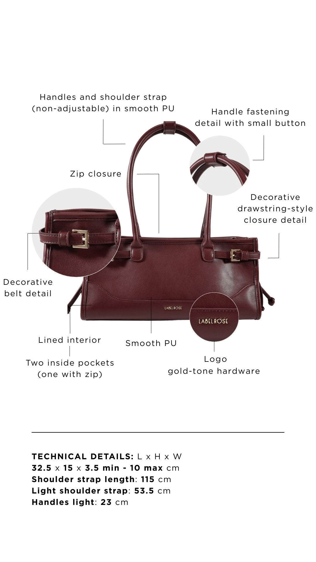 Borsa a spalla SABOT- BORDEAUX