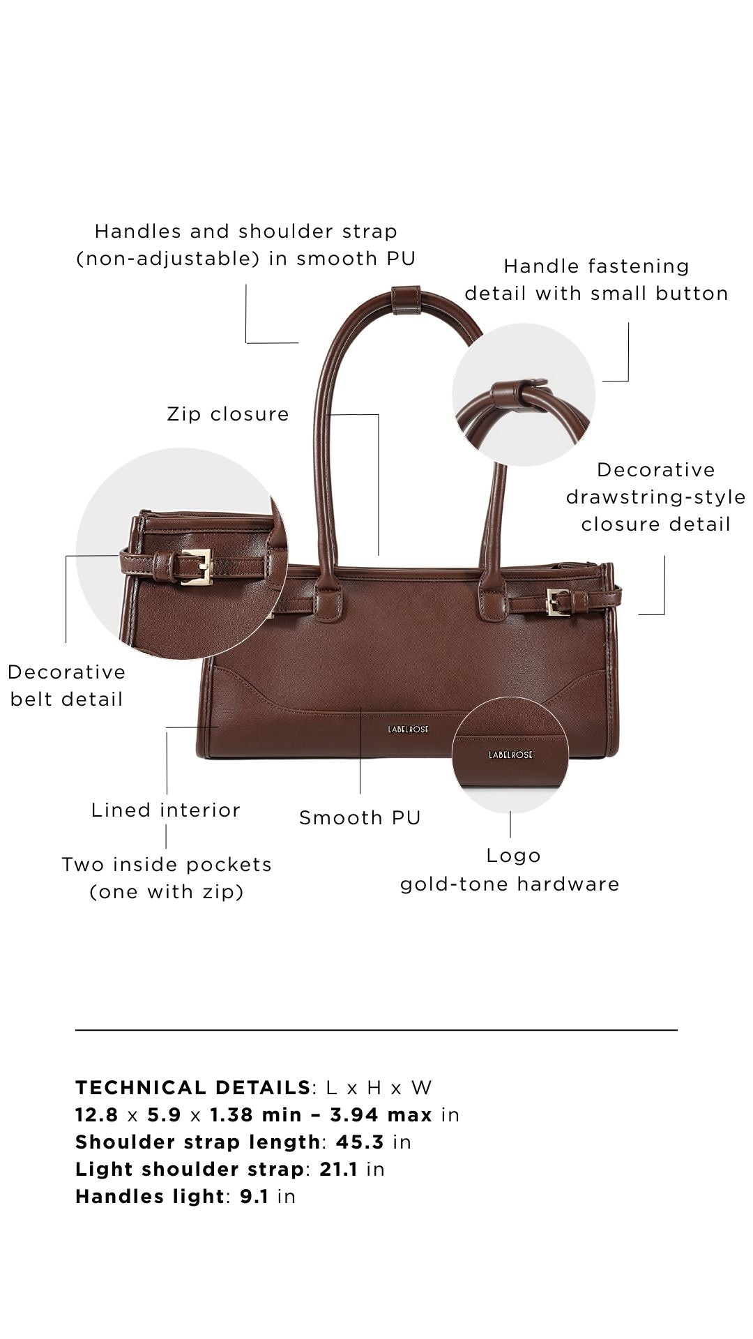 Borsa a spalla SABOT- BROWN
