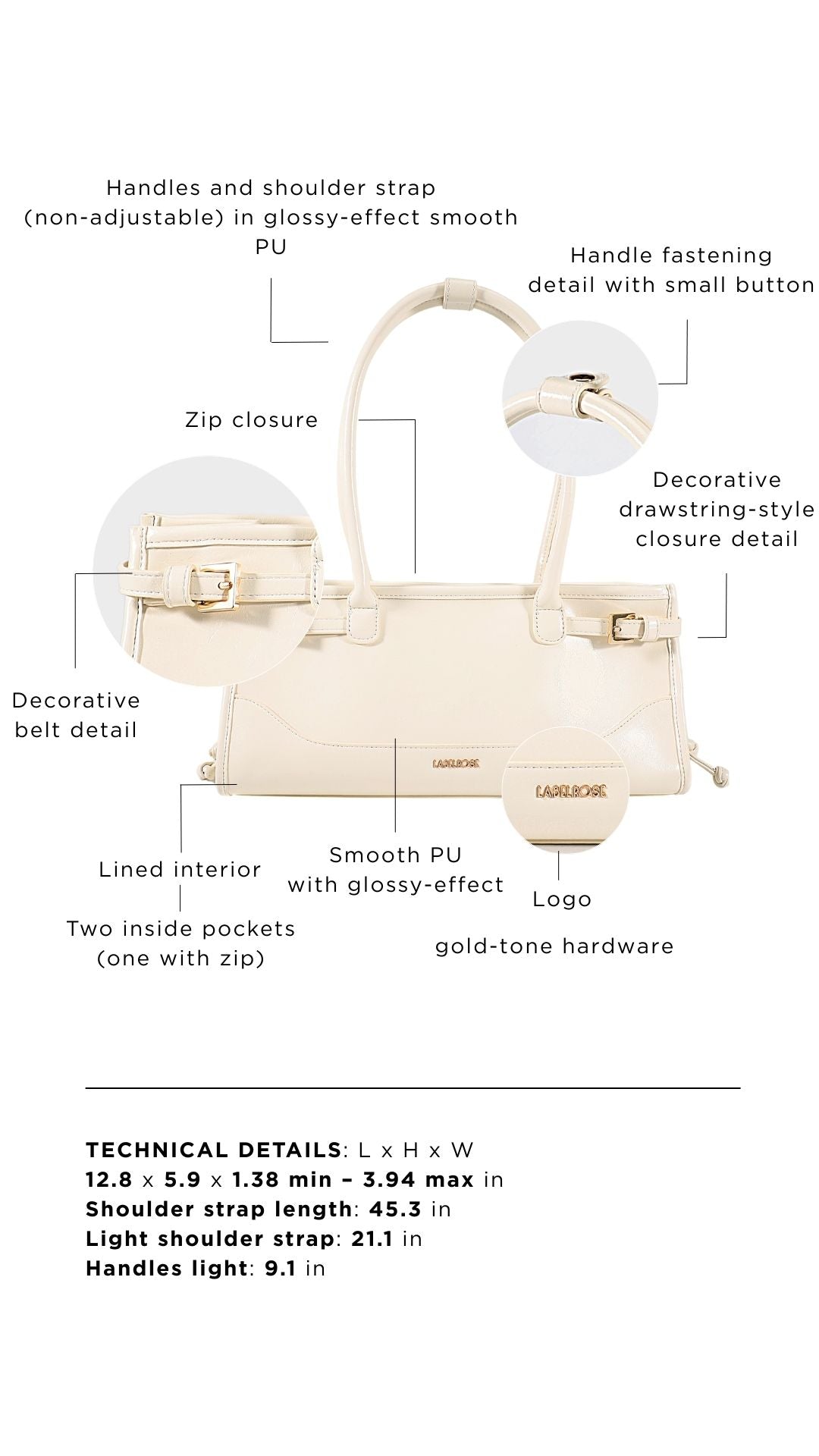 Borsa a spalla SABOT GLACE - CREAM