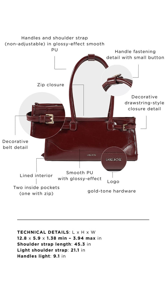 Borsa a spalla SABOT GLACE - BURGUNDY