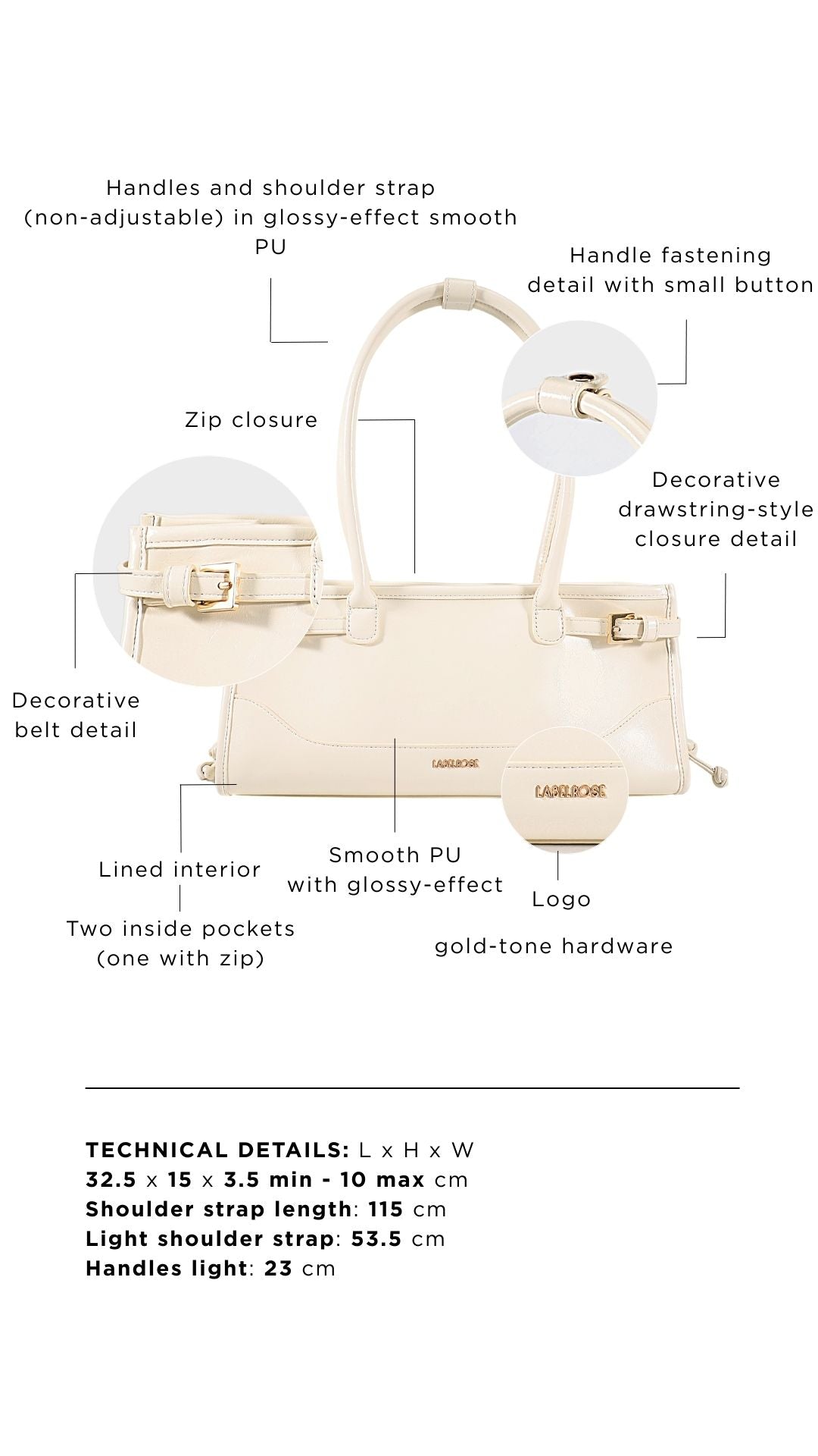 Borsa a spalla SABOT GLACE - CREAM