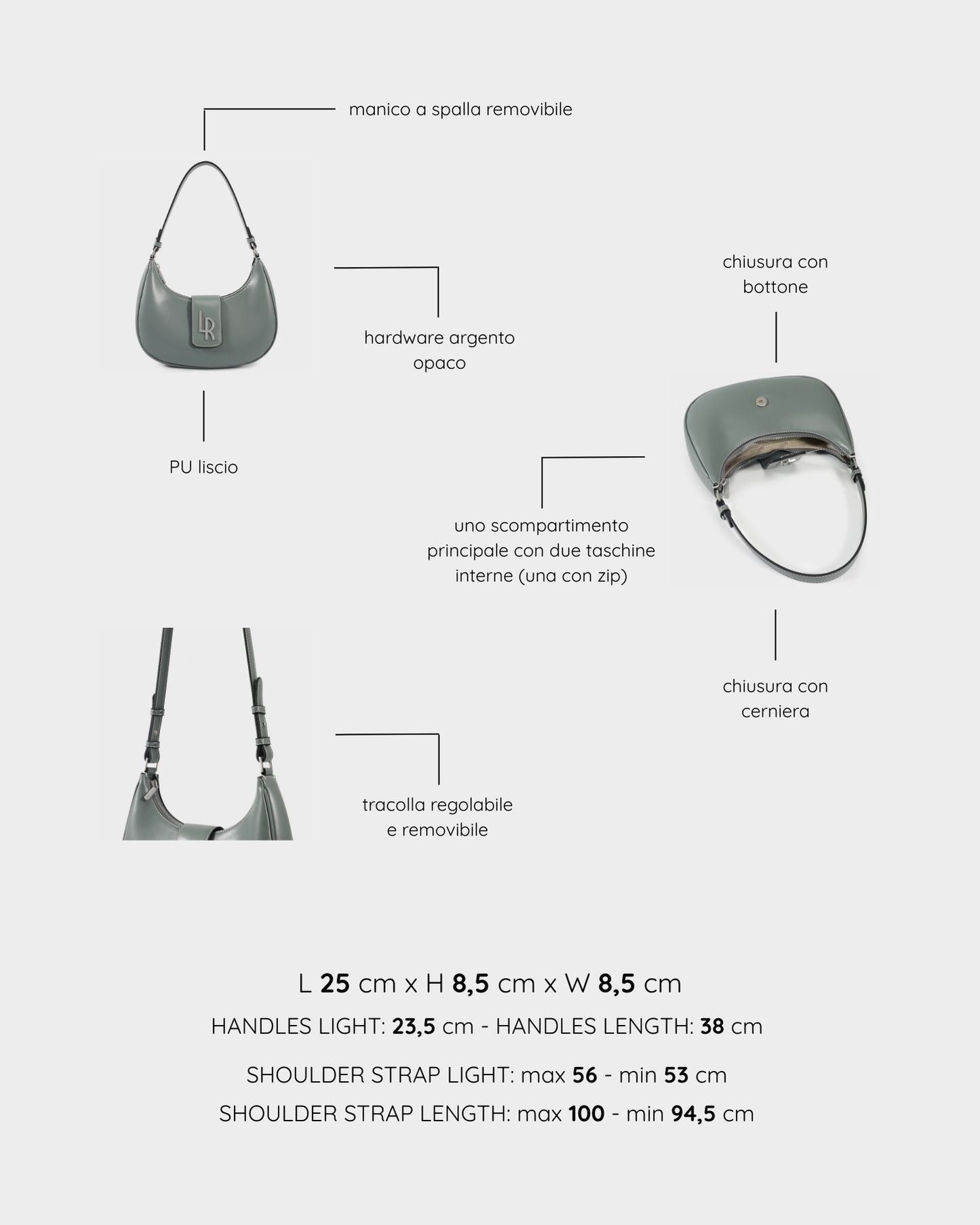 Borsa a spalla BEA - SAGE