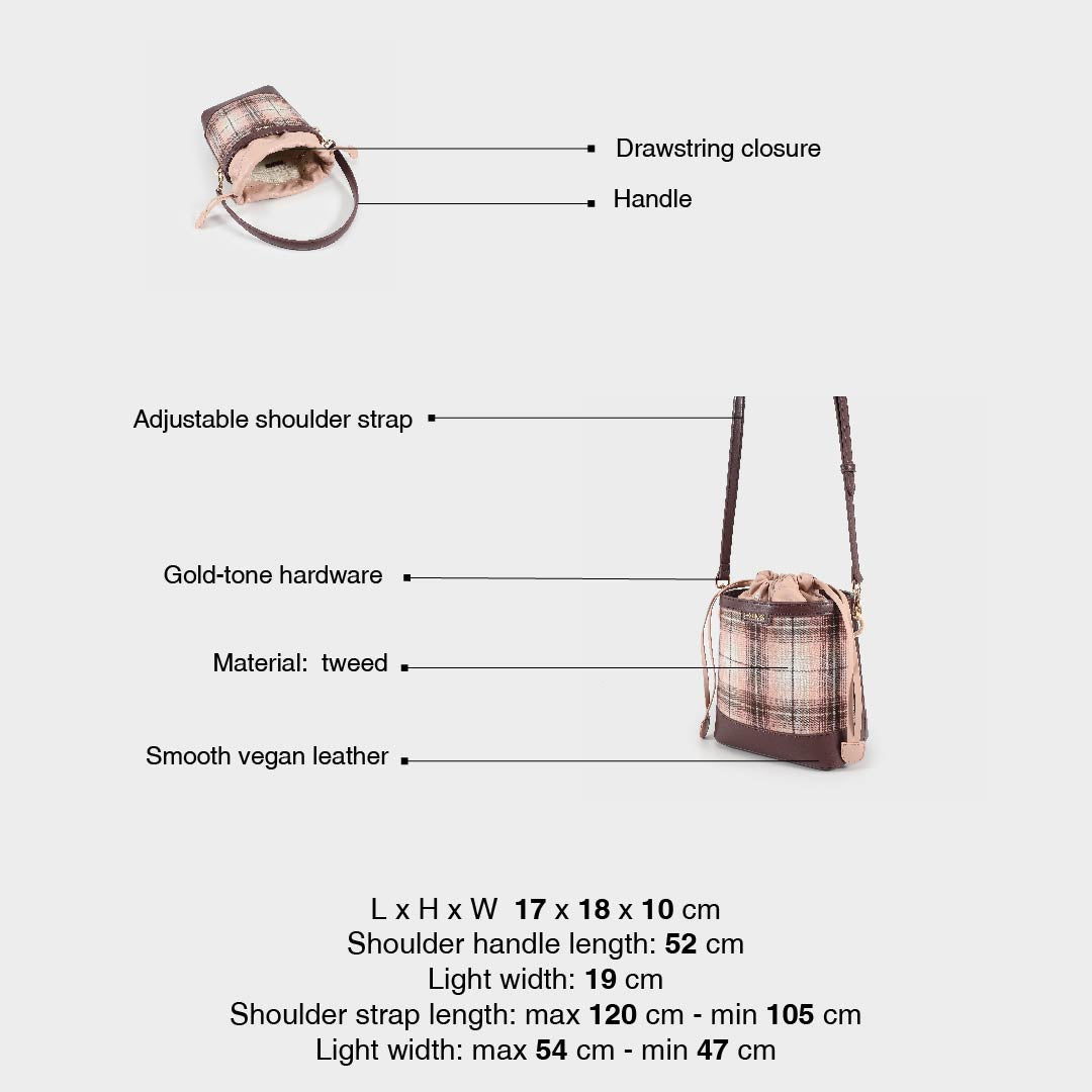 SANDY IRISH Bucket Bag - BABY PINK