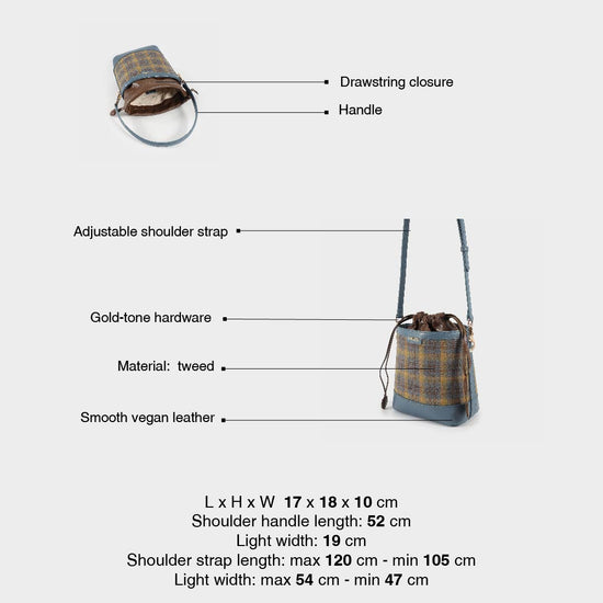 SANDY IRISH Bucket Bag - BLUETTE