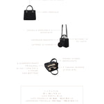 MARGOT SMALL CANVAS LE Handbag - BLACK SILVER