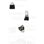 MARGOT SMALL CANVAS LE Handbag - BLACK SILVER