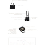 MARGOT SMALL CANVAS LE Handbag - BLACK SILVER