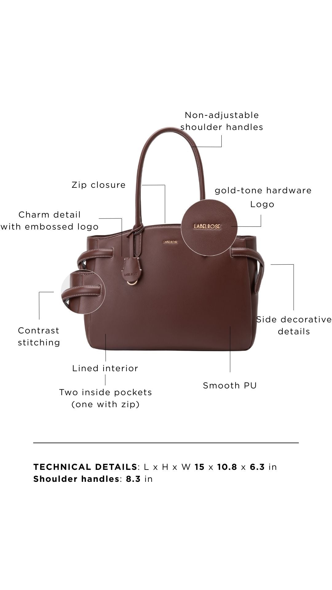 Borsa a spalla SOLEIL PREVENDITA- BROWN