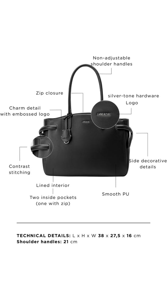 Borsa a spalla SOLEIL- BLACK