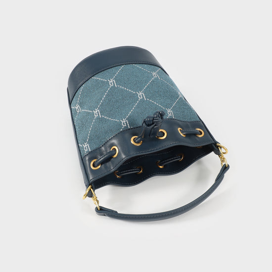 NEW MONOGRAM BUCKET Bucket Bag - BLUE JEANS