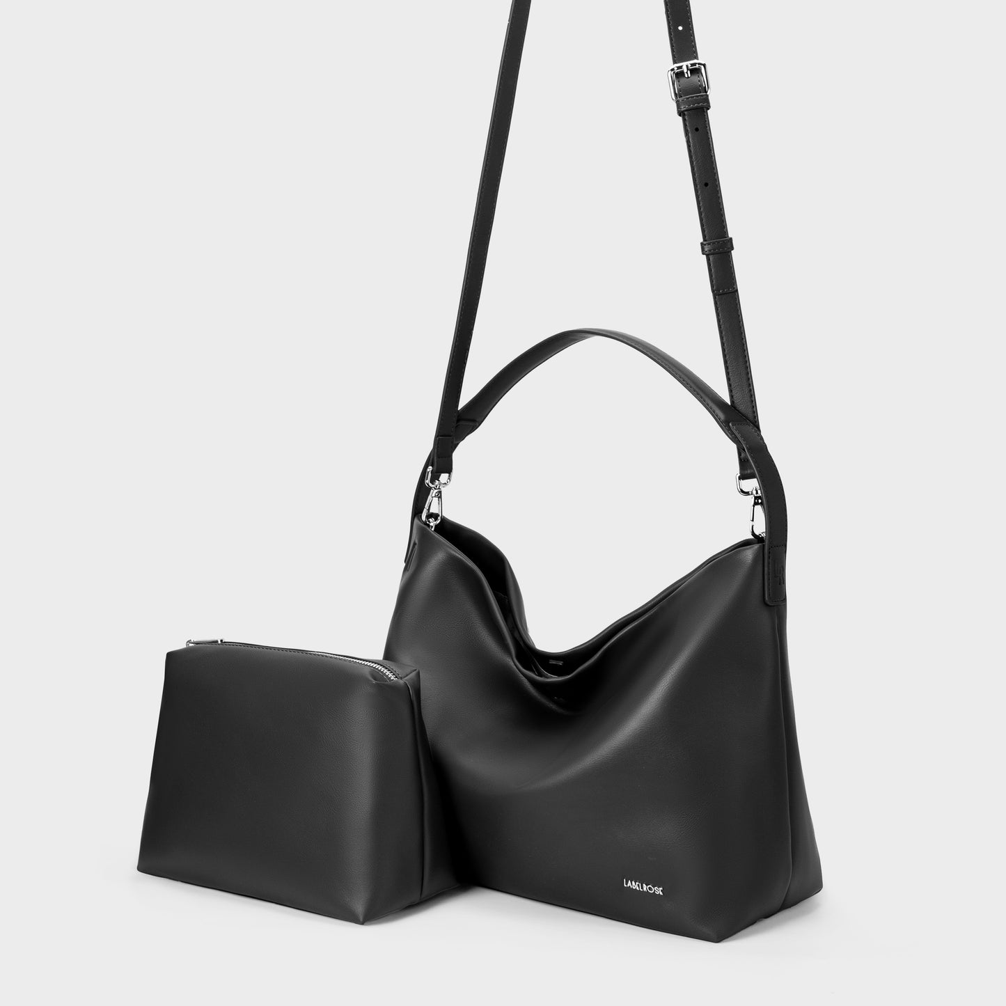 Shopper bag RUBY - BLACK SILVER