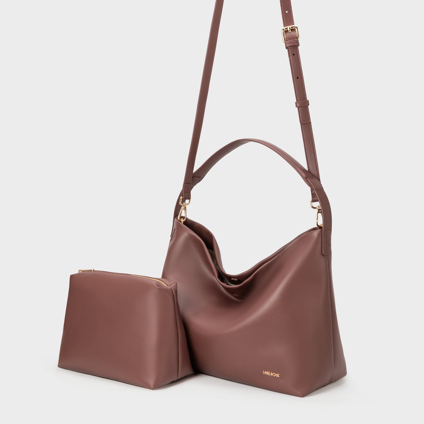 Shopper bag RUBY - PURPLE BROWN