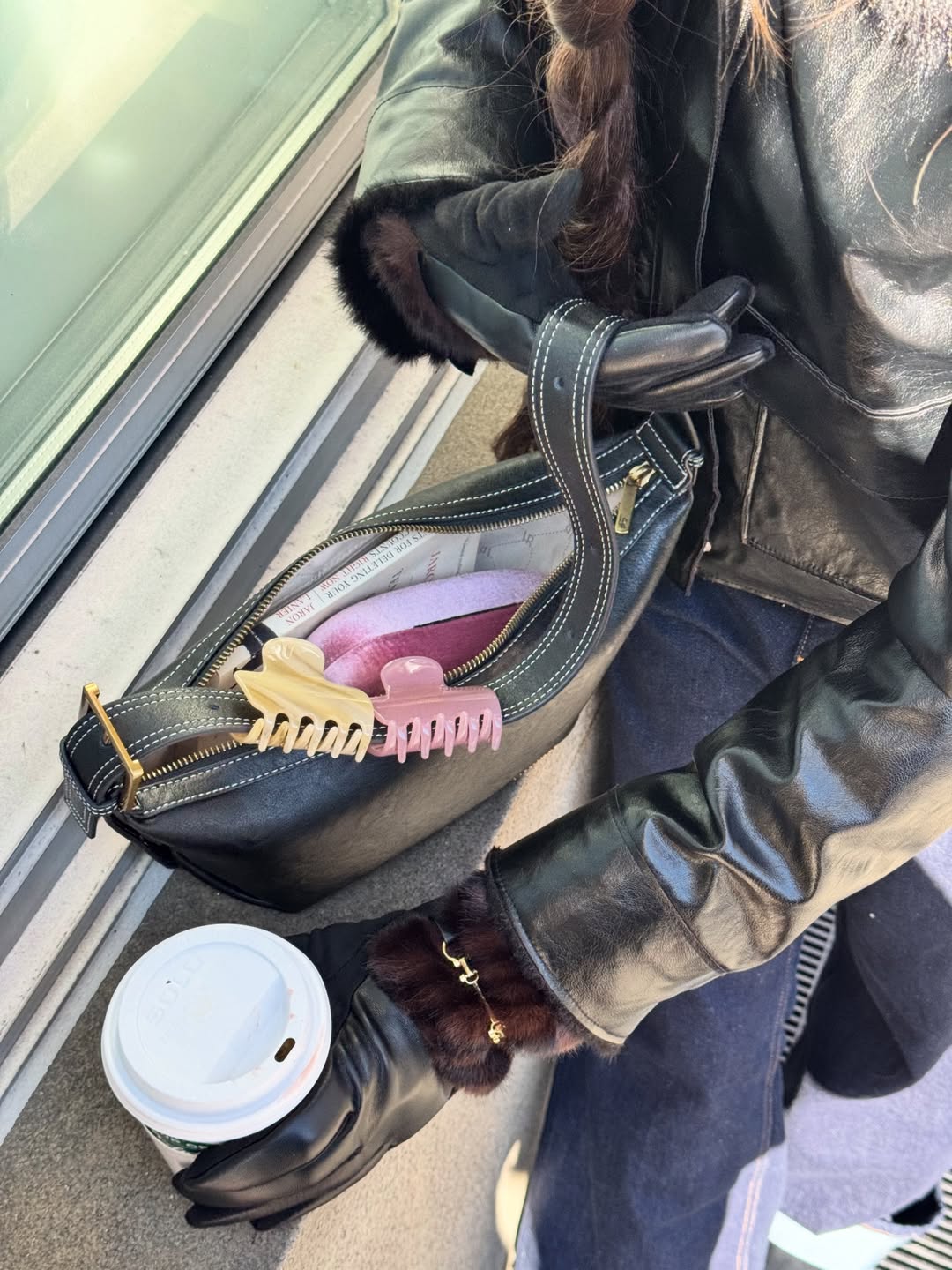 Borsa a spalla DANI- BLACK GOLD