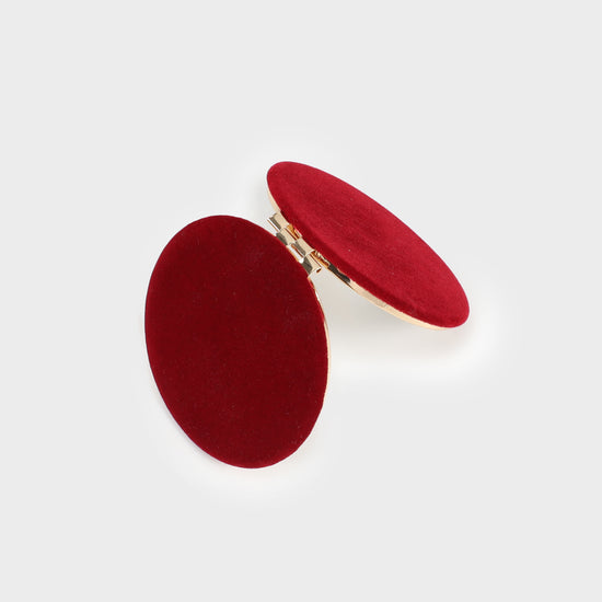 Specchietto rosso in velluto