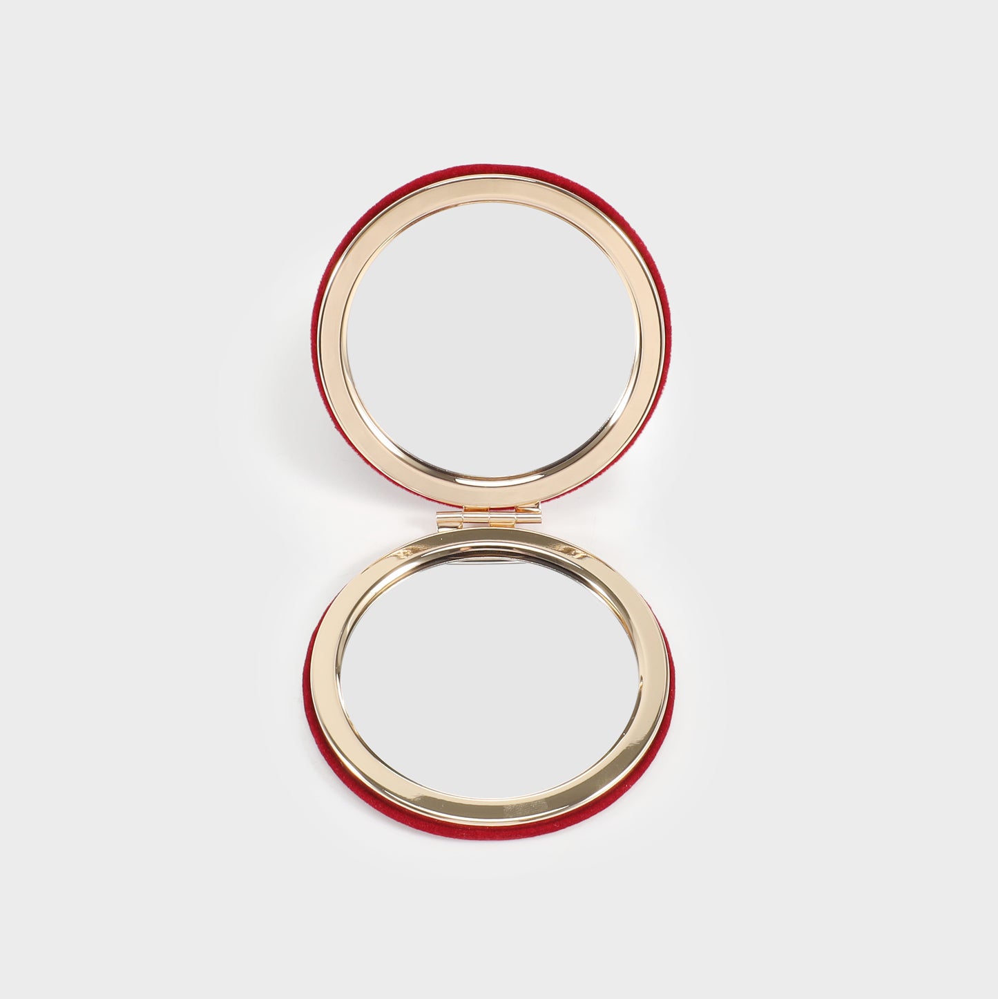 Specchietto rosso in velluto