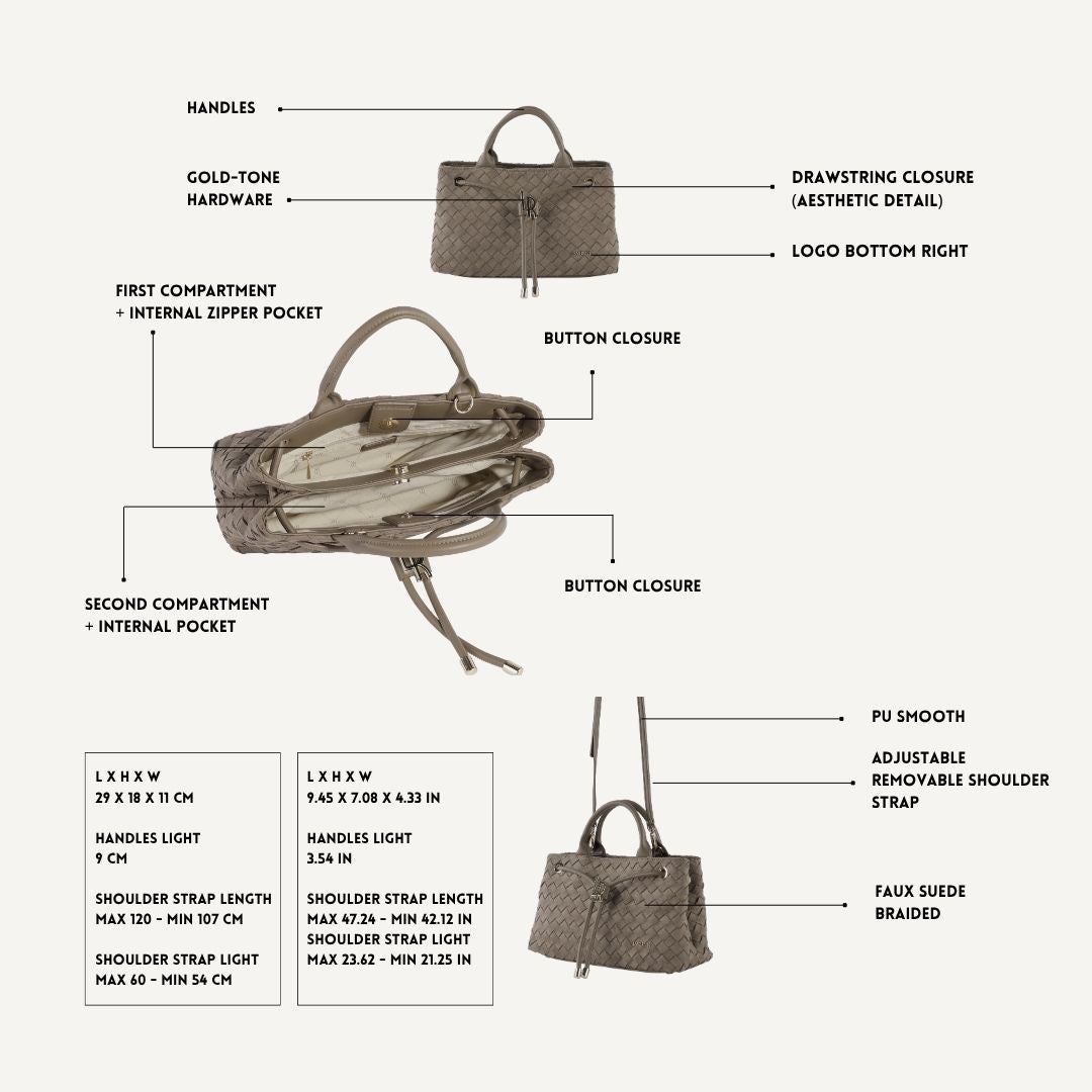 MEGAN FAUX SUEDE MATCHING SET - TAUPE