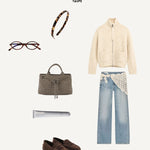Bolso de mano MEGAN SIMILANTE - TAUPE