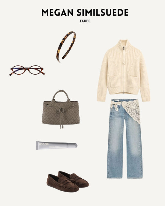 Borsa a mano MEGAN SIMILSUEDE - TAUPE