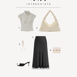 ANYA woven shoulder bag - CREAM