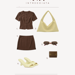 Borsa a spalla ANYA intrecciata - BUTTER YELLOW