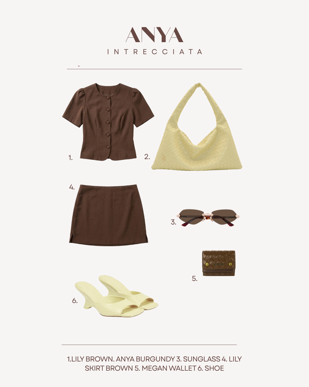 Borsa a spalla ANYA intrecciata - BUTTER YELLOW