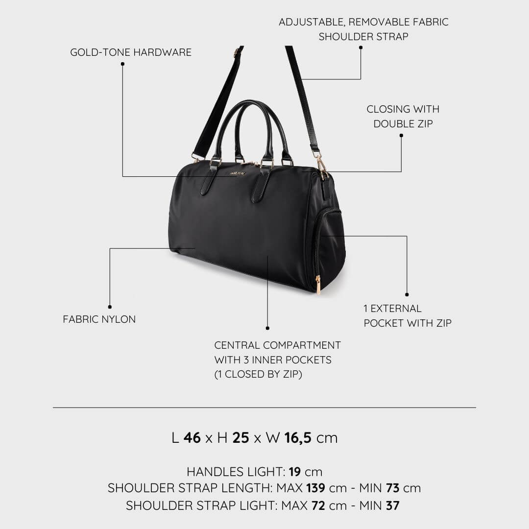 Travel Bag KIMBERLY - NERO GOLD