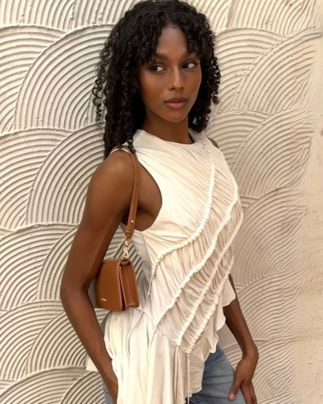 Borsa a spalla NICOLE - CARAMEL