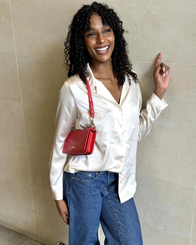 Borsa a spalla NICOLE - RED