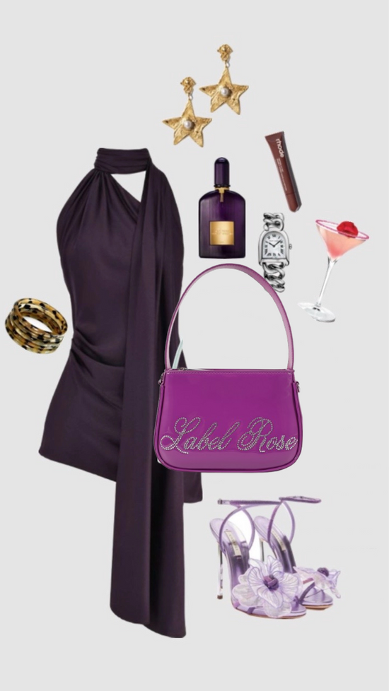 Mini bag in vernice LIBERTY - VIOLA