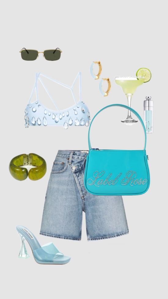 Mini bag in vernice LIBERTY - TURCHESE