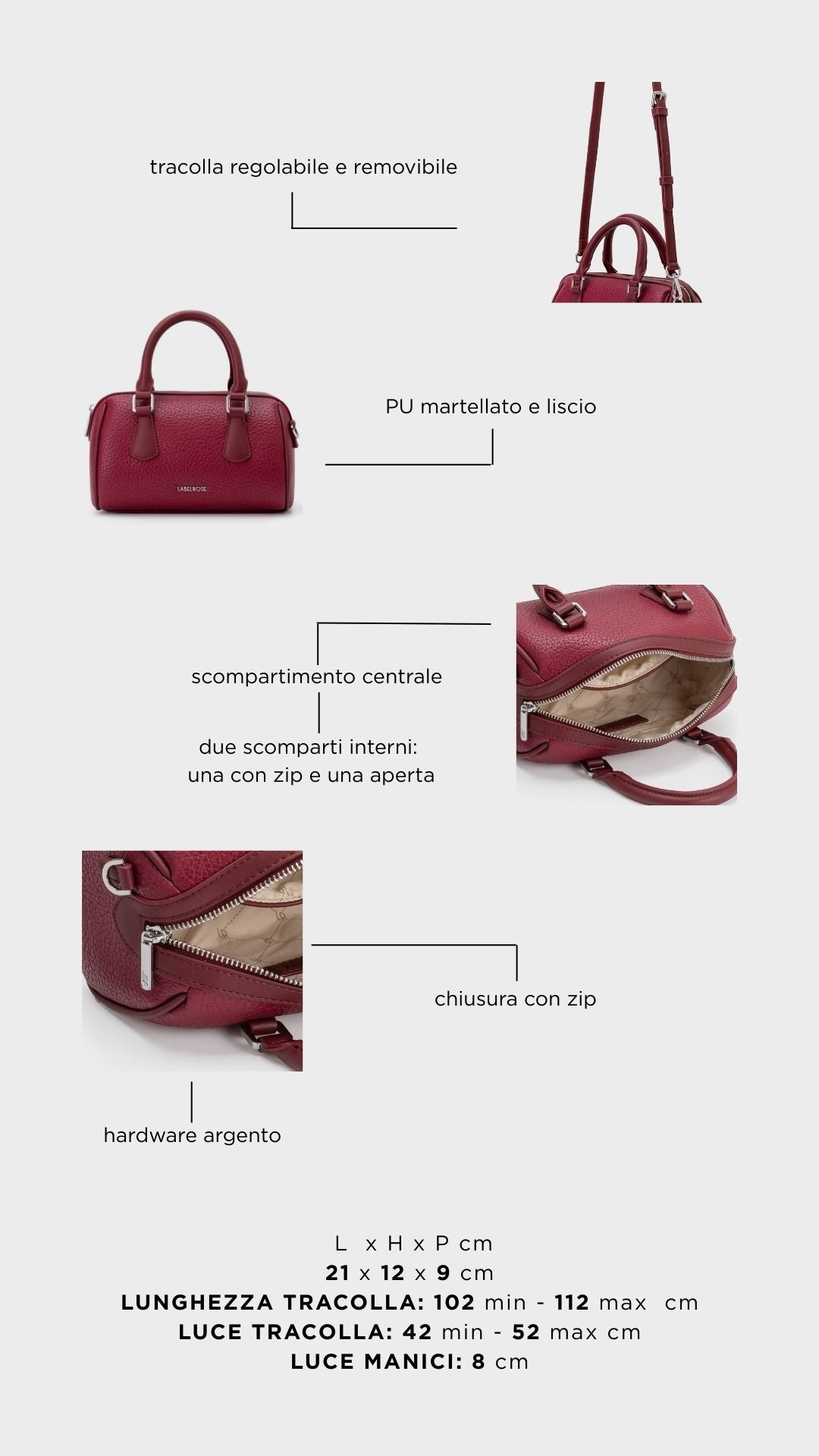 Borsa a mano BLINKY - VELVET PLUM