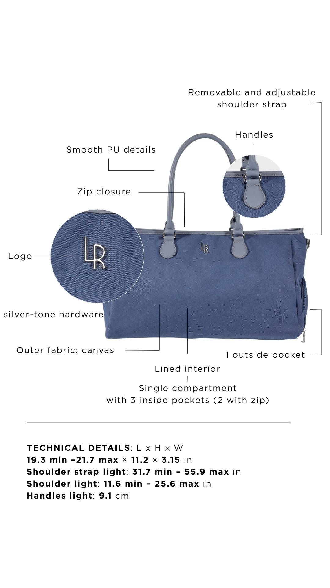 Borsone a spalla VOYAGER - SUMMIT BLUE